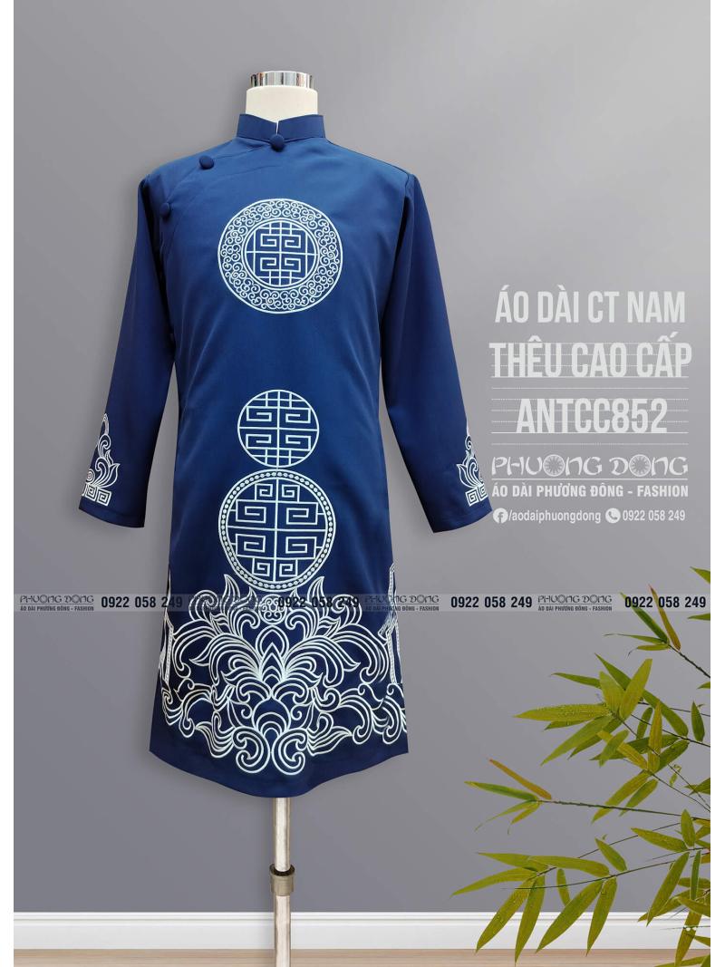 Áo Dài Cách Tân Nam Thêu Cao Cấp ANTCC852